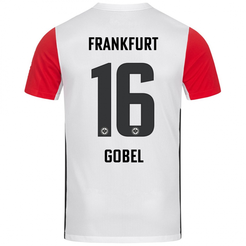 Kinderen Marlon Göbel #16 Wit Rood Thuisshirt Thuistenue 2024/25 T-Shirt