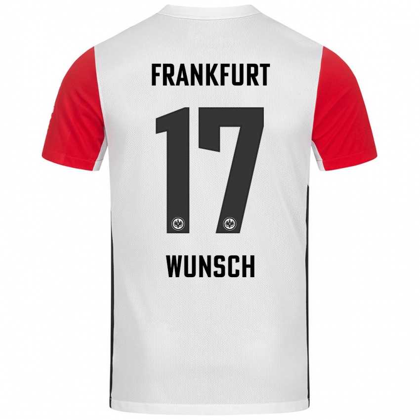 Kinderen Paul Wünsch #17 Wit Rood Thuisshirt Thuistenue 2024/25 T-Shirt