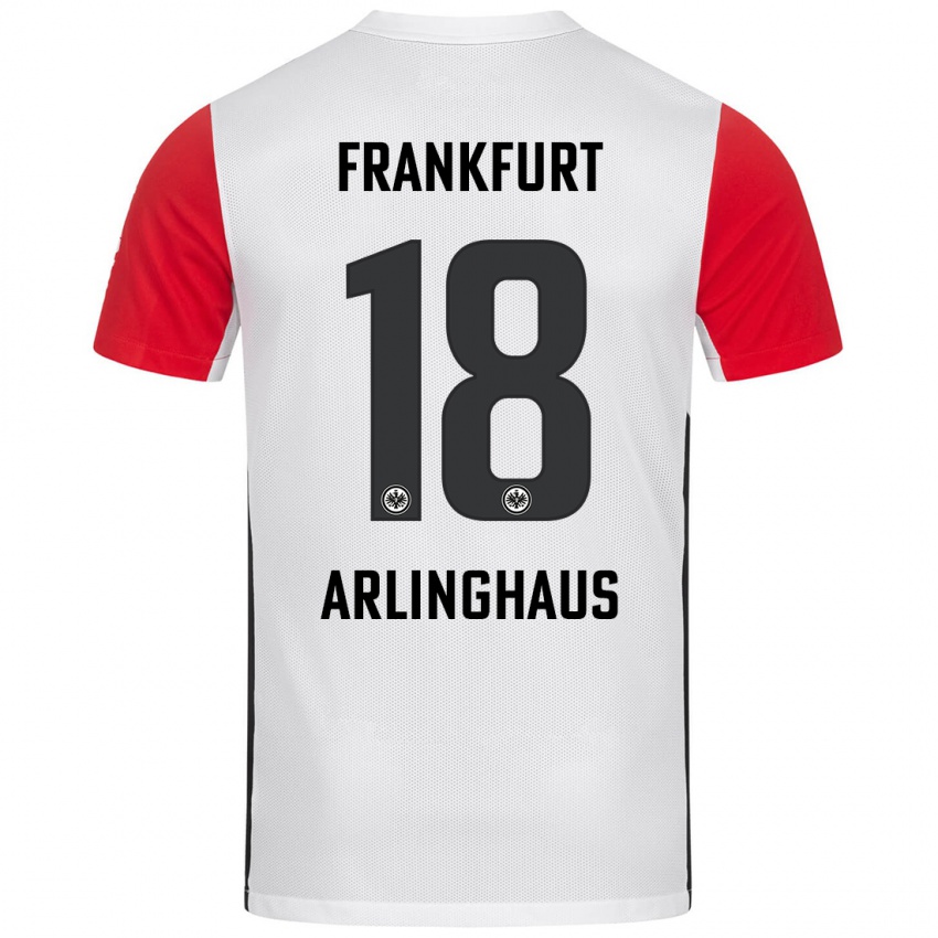 Kinderen Max Arlinghaus #18 Wit Rood Thuisshirt Thuistenue 2024/25 T-Shirt