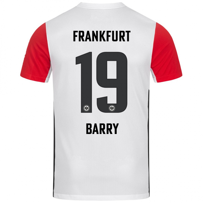 Kinderen Jasha Barry #19 Wit Rood Thuisshirt Thuistenue 2024/25 T-Shirt