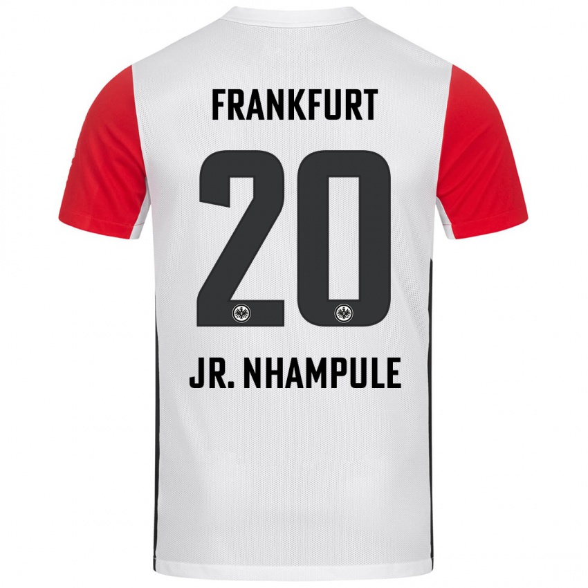 Kinderen Antonio Junior Nhampule #20 Wit Rood Thuisshirt Thuistenue 2024/25 T-Shirt