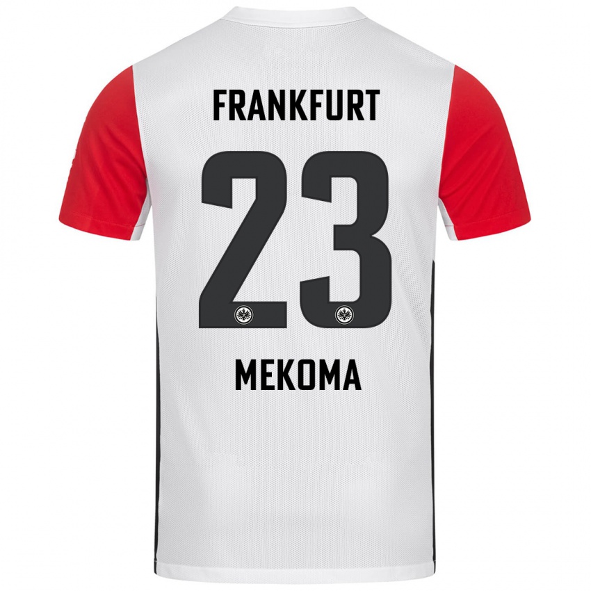 Kinderen Jamal Mekoma #23 Wit Rood Thuisshirt Thuistenue 2024/25 T-Shirt