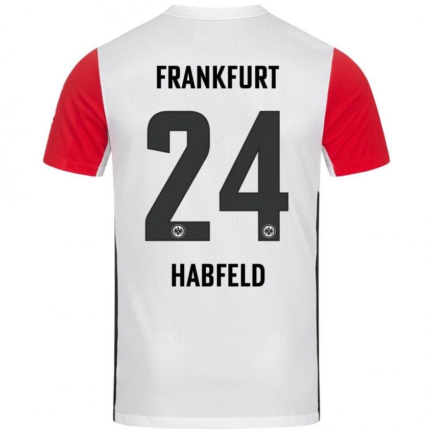 Kinderen Josef Haßfeld #24 Wit Rood Thuisshirt Thuistenue 2024/25 T-Shirt