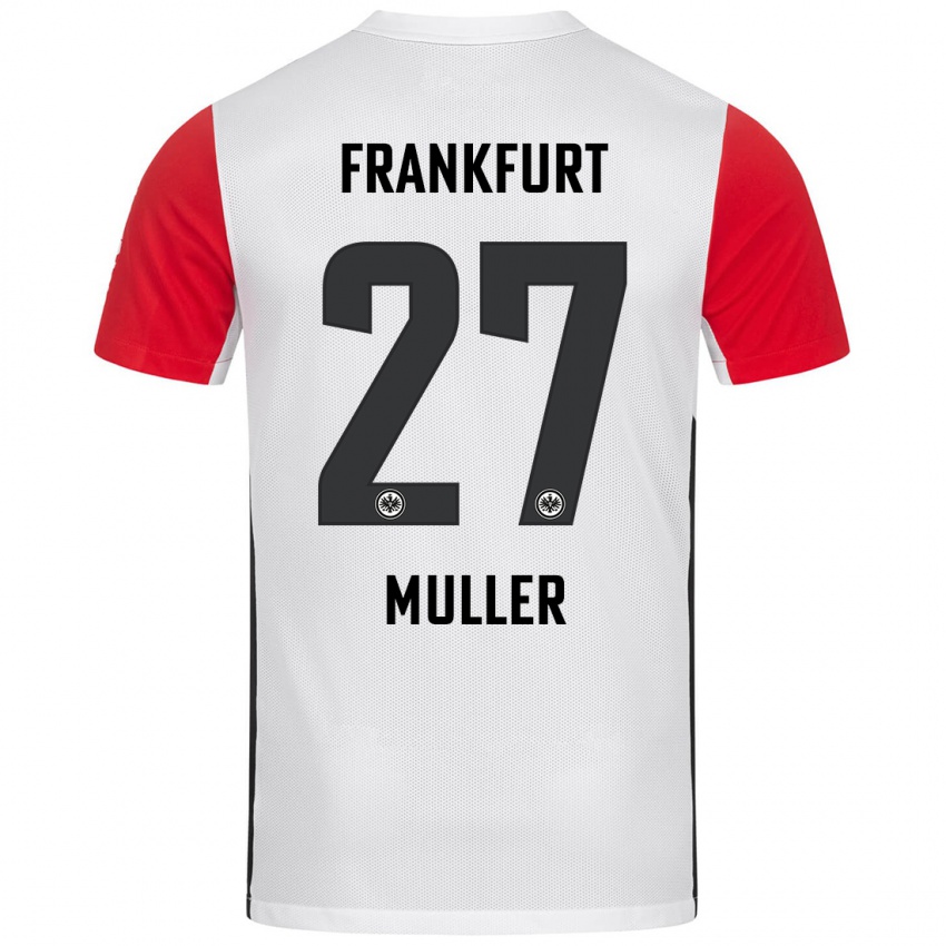 Kinderen Mark Müller #27 Wit Rood Thuisshirt Thuistenue 2024/25 T-Shirt