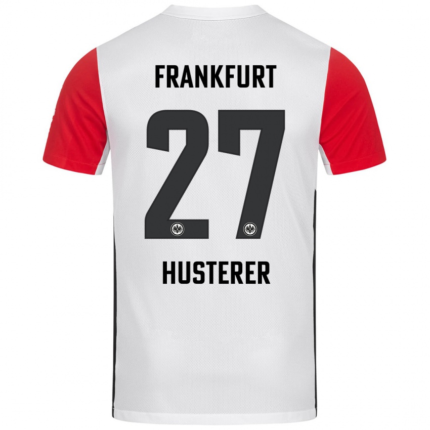 Kinderen Lean Husterer #27 Wit Rood Thuisshirt Thuistenue 2024/25 T-Shirt