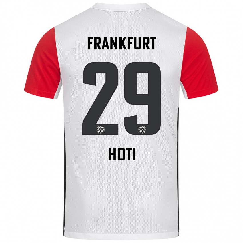 Kinderen Leart Hoti #29 Wit Rood Thuisshirt Thuistenue 2024/25 T-Shirt