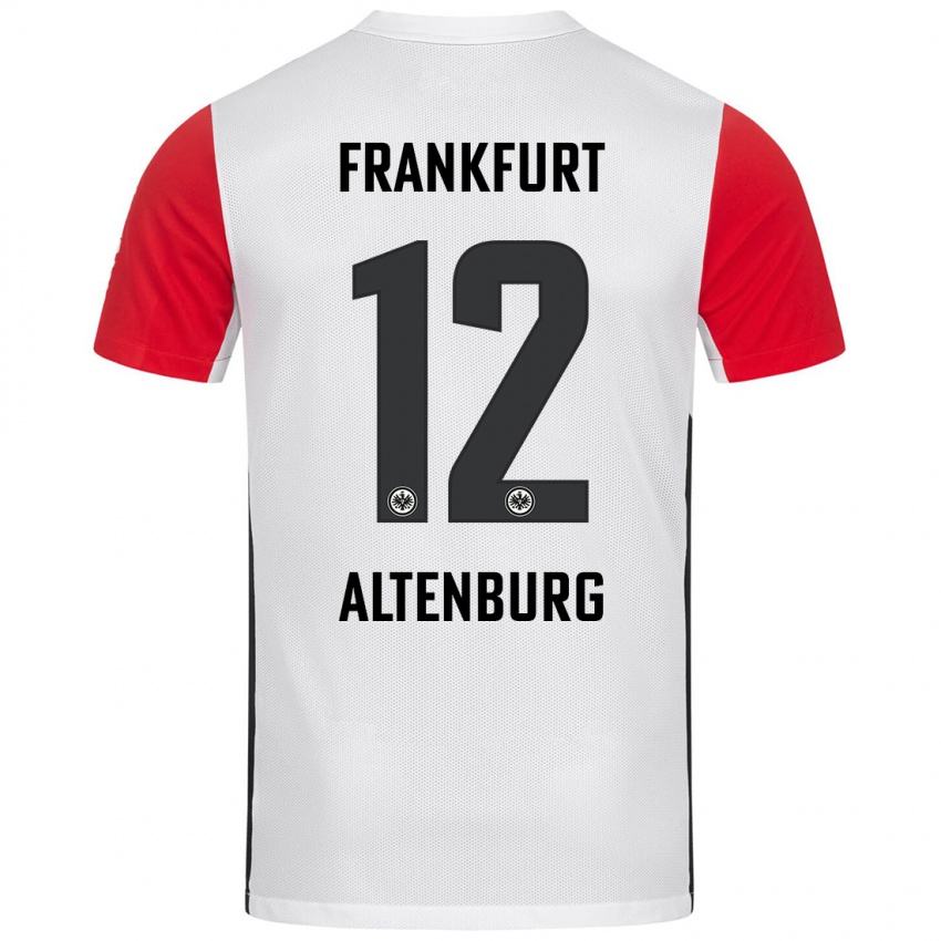 Kinderen Lina Altenburg #12 Wit Rood Thuisshirt Thuistenue 2024/25 T-Shirt