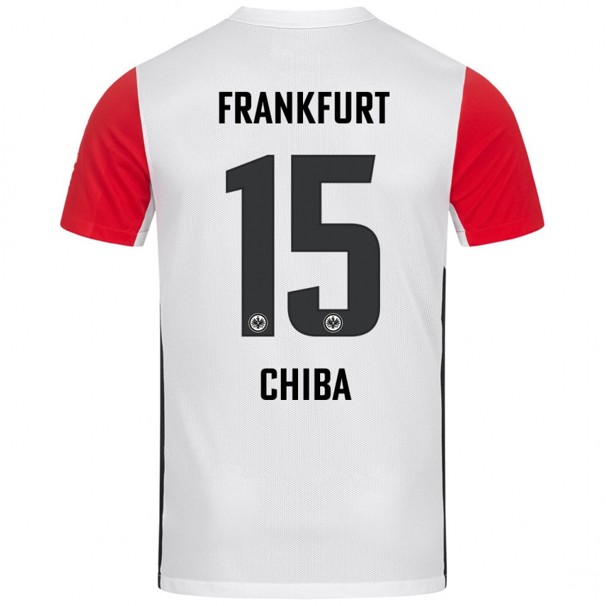 Kinderen Remina Chiba #15 Wit Rood Thuisshirt Thuistenue 2024/25 T-Shirt