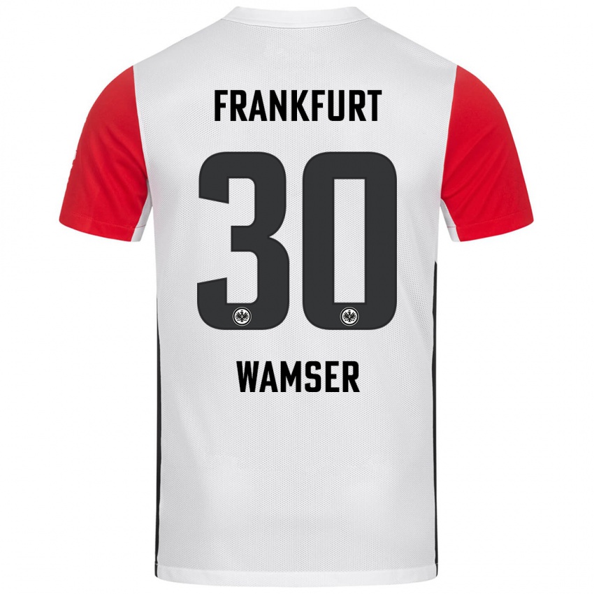 Kinderen Carlotta Wamser #30 Wit Rood Thuisshirt Thuistenue 2024/25 T-Shirt