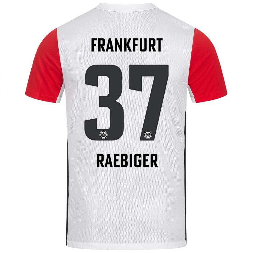 Kinderen Sidney Raebiger #37 Wit Rood Thuisshirt Thuistenue 2024/25 T-Shirt