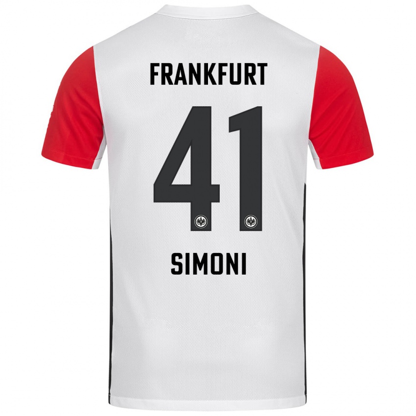 Kinderen Simon Simoni #41 Wit Rood Thuisshirt Thuistenue 2024/25 T-Shirt