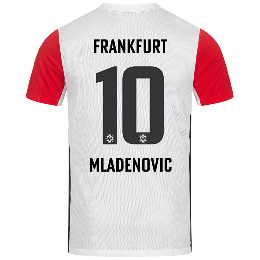 Kinderen Marko Mladenovic #10 Wit Rood Thuisshirt Thuistenue 2024/25 T-Shirt