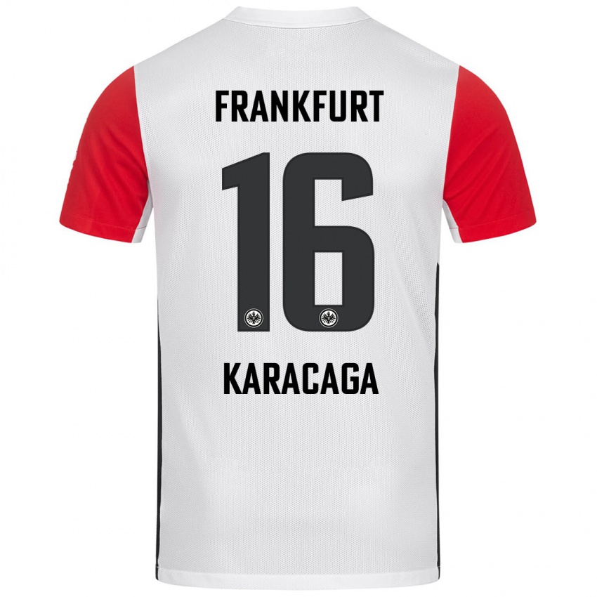 Kinderen Tom Karacaga #16 Wit Rood Thuisshirt Thuistenue 2024/25 T-Shirt