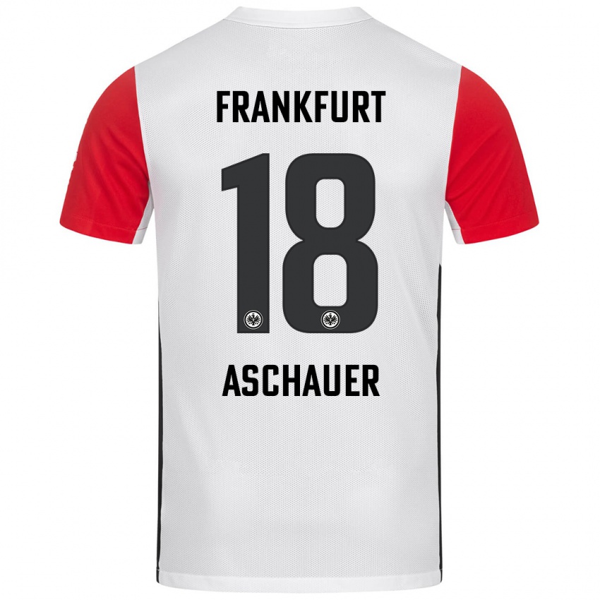 Kinderen Verena Aschauer Hanshaw #18 Wit Rood Thuisshirt Thuistenue 2024/25 T-Shirt