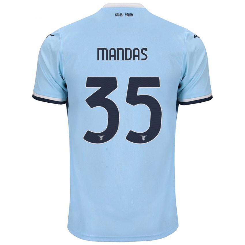 Kinderen Christos Mandas #35 Blauw Thuisshirt Thuistenue 2024/25 T-Shirt