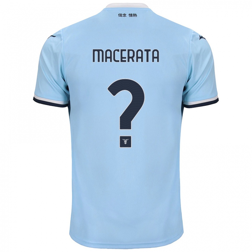 Kinderen Francesco Macerata #0 Blauw Thuisshirt Thuistenue 2024/25 T-Shirt