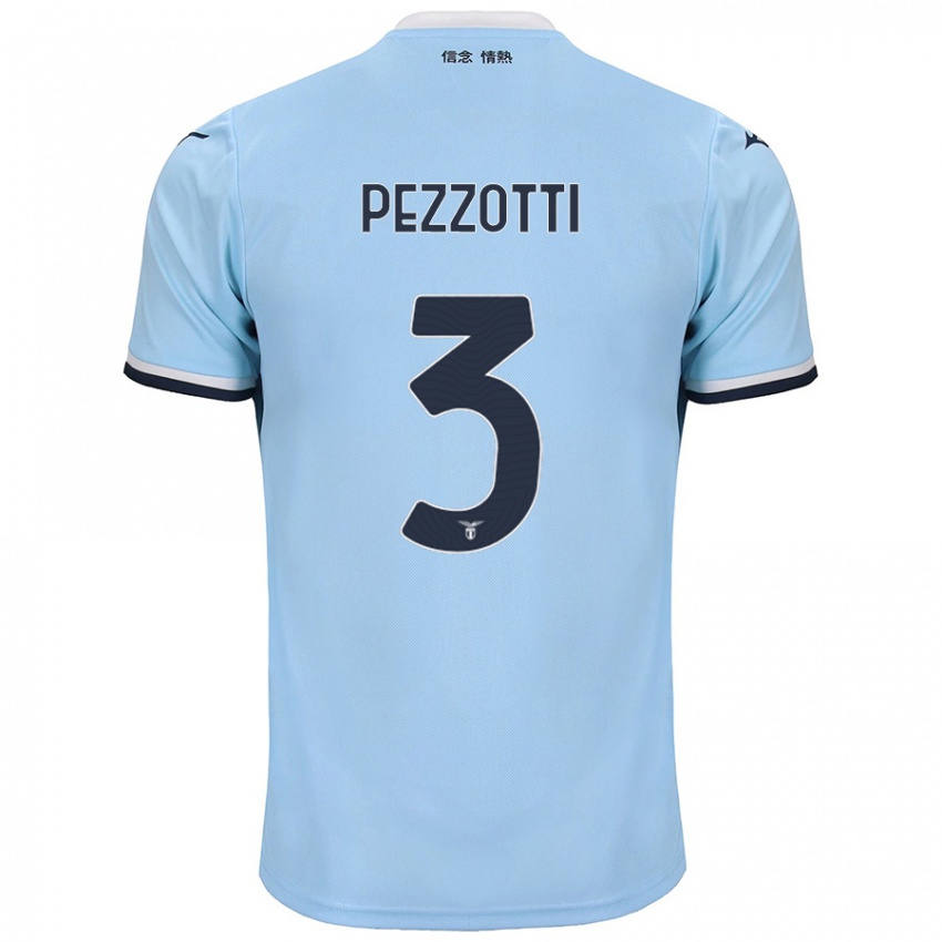 Kinderen Arianna Pezzotti #3 Blauw Thuisshirt Thuistenue 2024/25 T-Shirt