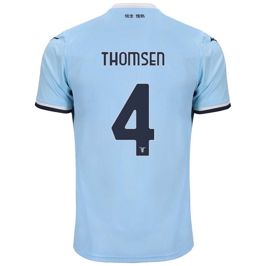 Kinderen Maria Møller Thomsen #4 Blauw Thuisshirt Thuistenue 2024/25 T-Shirt