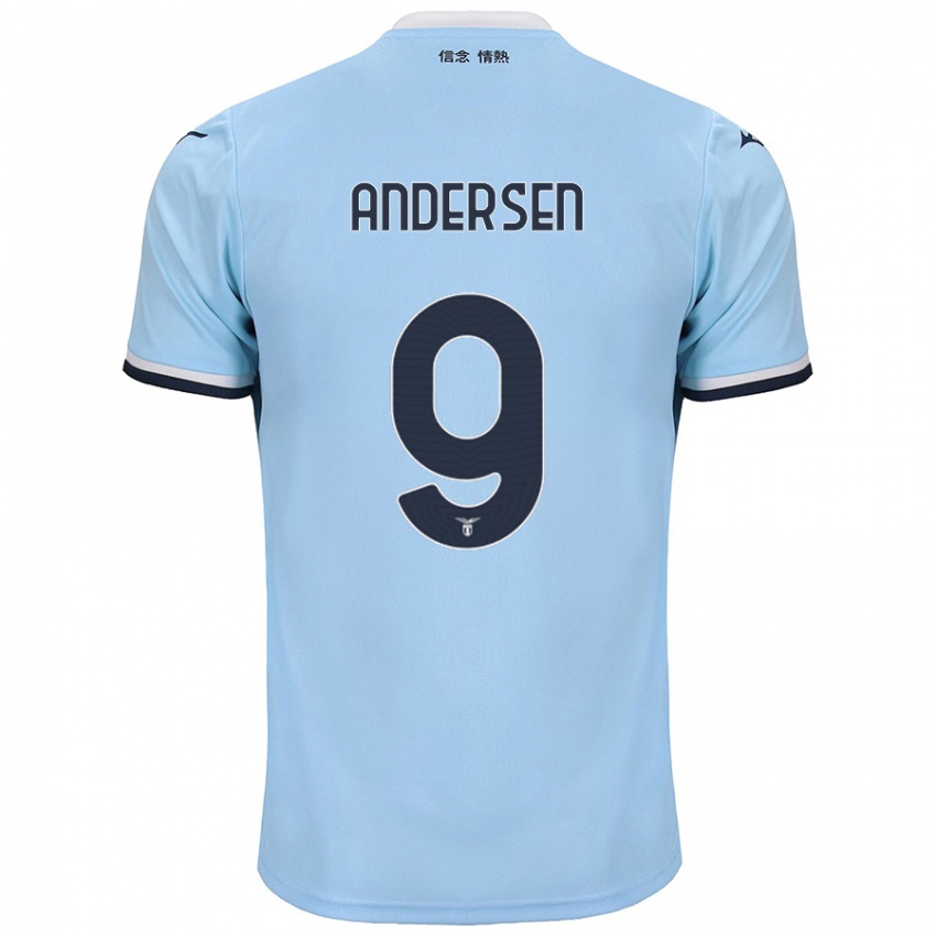 Kinderen Signe Holt Andersen #9 Blauw Thuisshirt Thuistenue 2024/25 T-Shirt