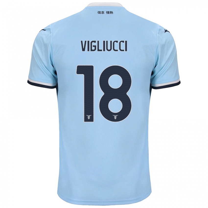 Kinderen Chiara Vigliucci #18 Blauw Thuisshirt Thuistenue 2024/25 T-Shirt