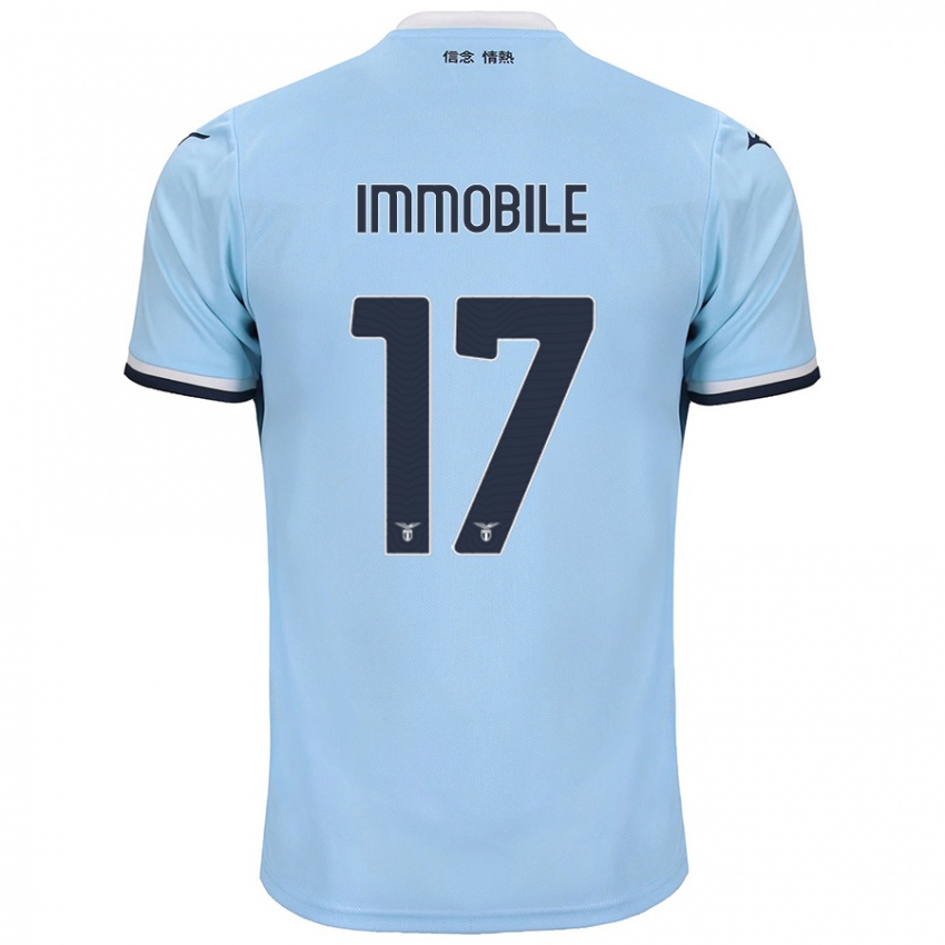 Kinderen Ciro Immobile #17 Blauw Thuisshirt Thuistenue 2024/25 T-Shirt