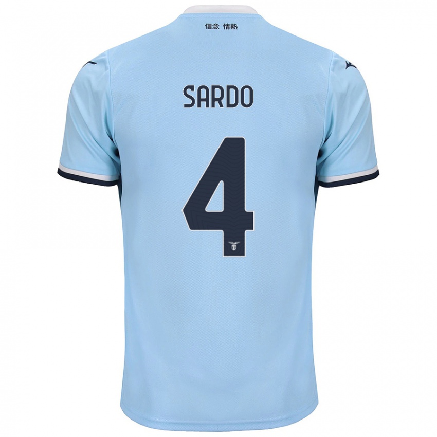 Kinderen Jacopo Sardo #4 Blauw Thuisshirt Thuistenue 2024/25 T-Shirt