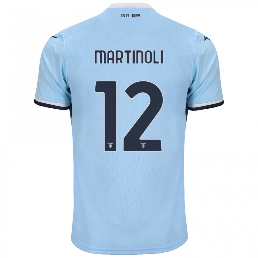 Kinderen Elettra Martinoli #12 Blauw Thuisshirt Thuistenue 2024/25 T-Shirt