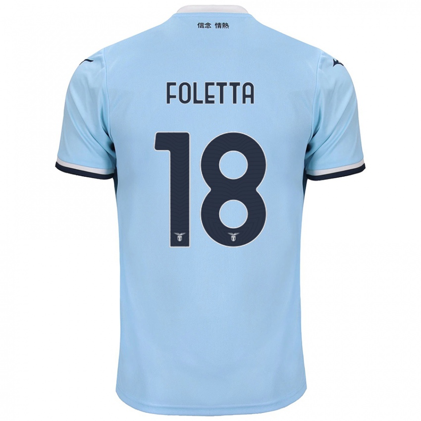 Kinderen Isabella Foletta #18 Blauw Thuisshirt Thuistenue 2024/25 T-Shirt