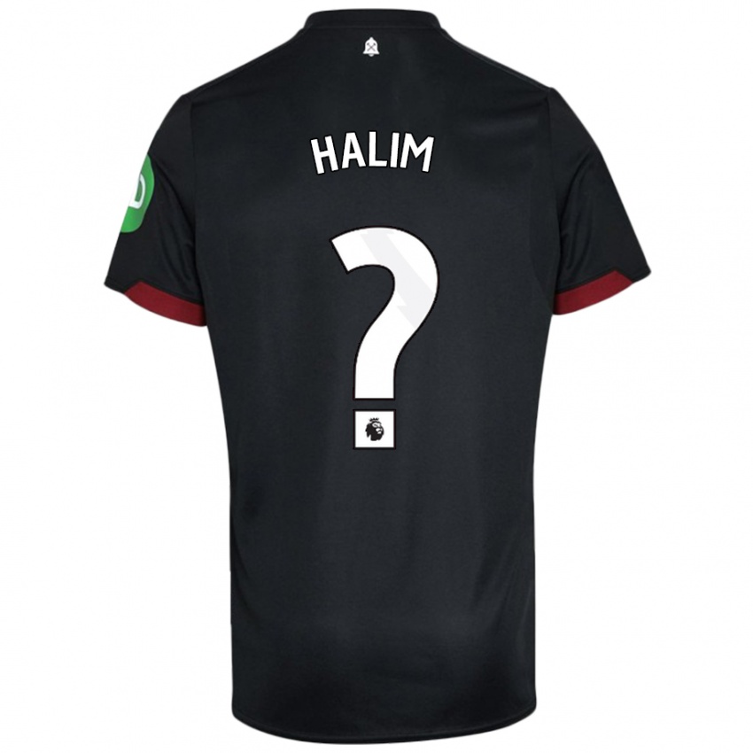 Kinderen Mehmet Halim #0 Zwart Wit Uitshirt Uittenue 2024/25 T-Shirt