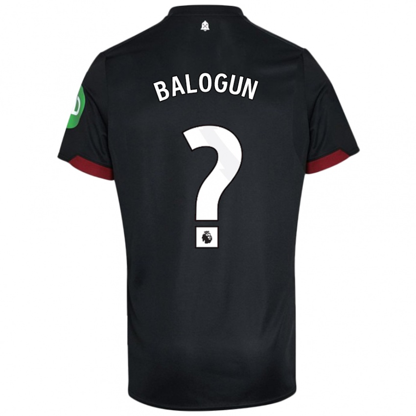 Kinderen Majid Balogun #0 Zwart Wit Uitshirt Uittenue 2024/25 T-Shirt