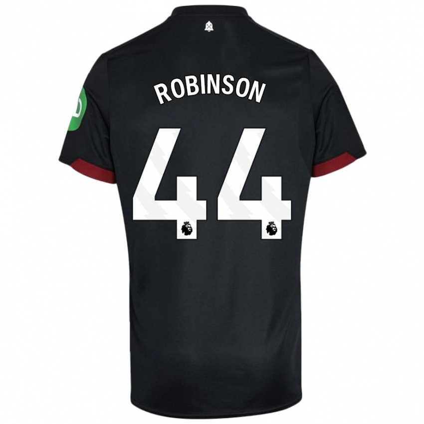 Kinderen Junior Robinson #44 Zwart Wit Uitshirt Uittenue 2024/25 T-Shirt