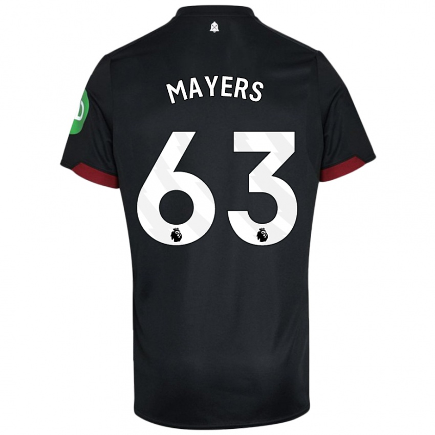 Kinderen Ezra Mayers #63 Zwart Wit Uitshirt Uittenue 2024/25 T-Shirt