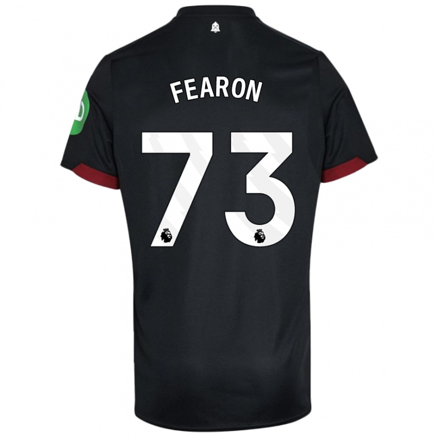 Kinderen Preston Fearon #73 Zwart Wit Uitshirt Uittenue 2024/25 T-Shirt