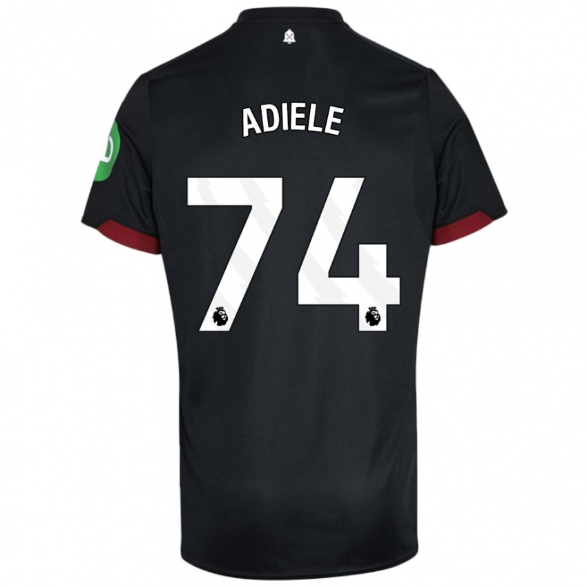 Kinderen Emeka Adiele #74 Zwart Wit Uitshirt Uittenue 2024/25 T-Shirt