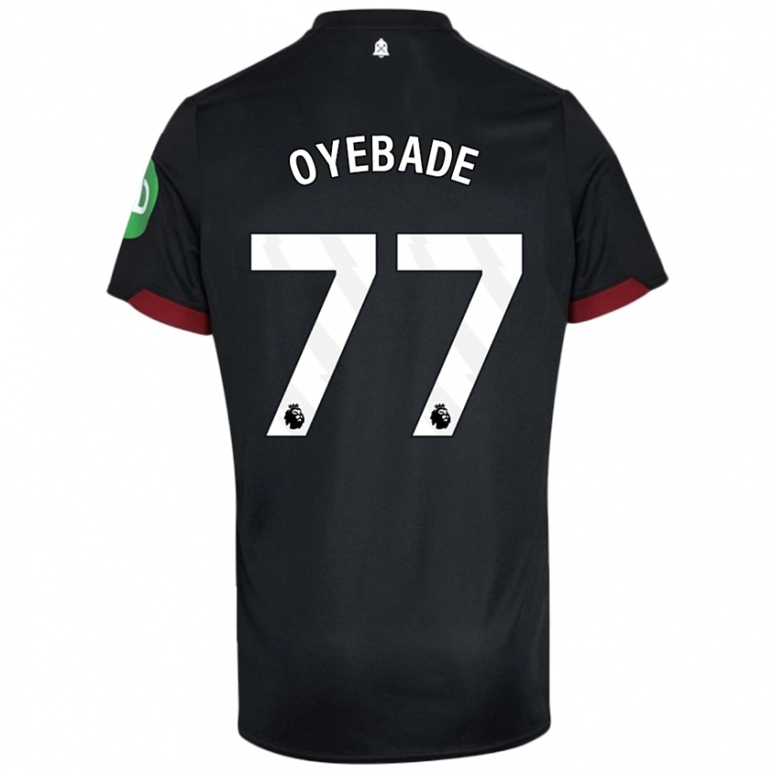 Kinderen Rayan Oyebade #77 Zwart Wit Uitshirt Uittenue 2024/25 T-Shirt