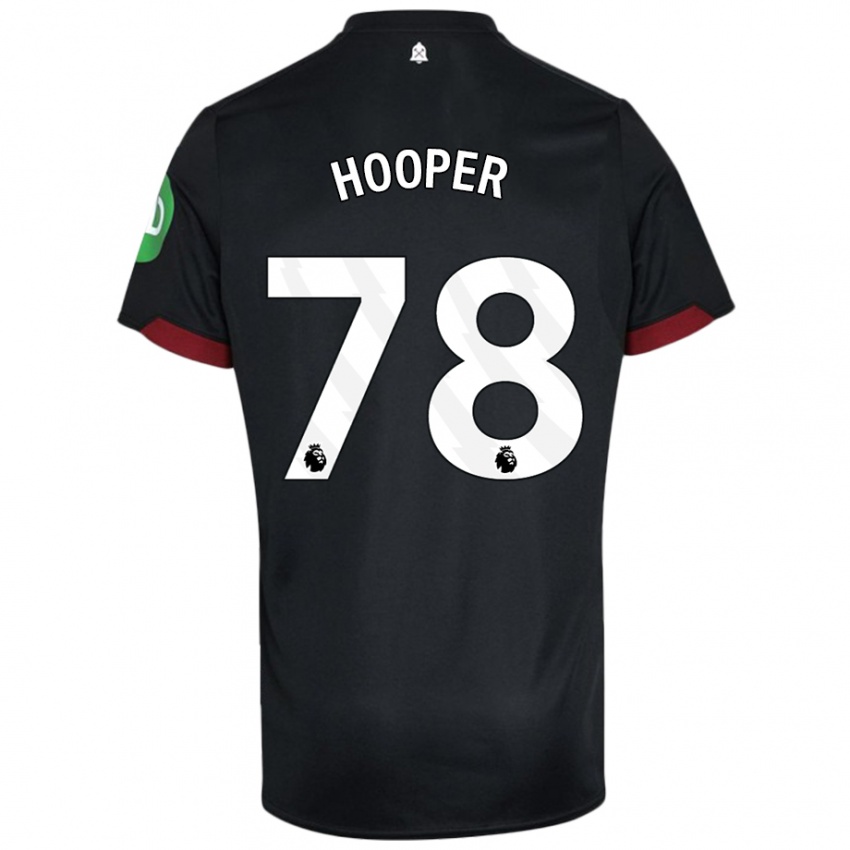 Kinderen Finley Hooper #78 Zwart Wit Uitshirt Uittenue 2024/25 T-Shirt