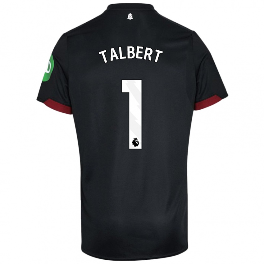 Kinderen Katelin Talbert #1 Zwart Wit Uitshirt Uittenue 2024/25 T-Shirt