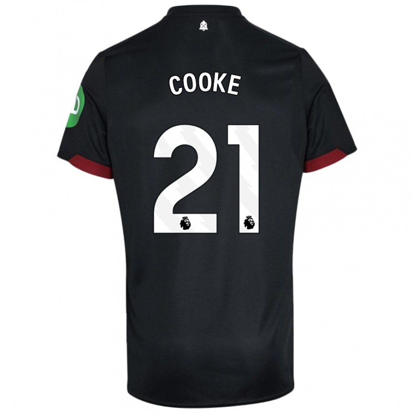 Kinderen Shannon Cooke #21 Zwart Wit Uitshirt Uittenue 2024/25 T-Shirt