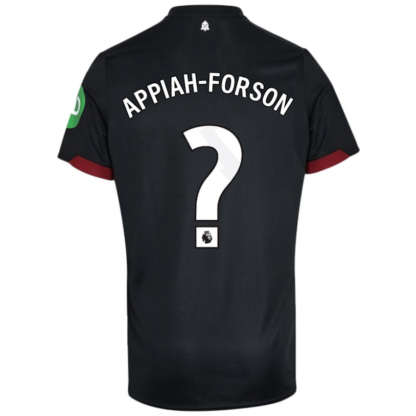 Kinderen Keenan Appiah-Forson #0 Zwart Wit Uitshirt Uittenue 2024/25 T-Shirt