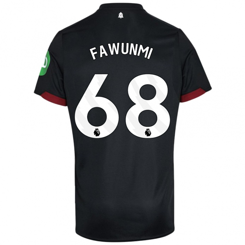 Kinderen Favour Fawunmi #68 Zwart Wit Uitshirt Uittenue 2024/25 T-Shirt