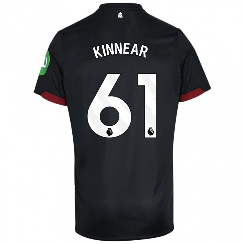 Kinderen Brian Kinnear #61 Zwart Wit Uitshirt Uittenue 2024/25 T-Shirt