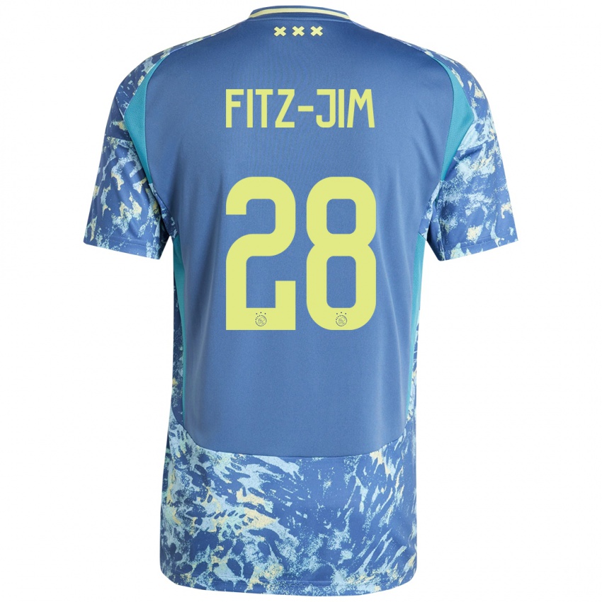 Kinderen Kian Fitz-Jim #28 Grijs Blauw Geel Uitshirt Uittenue 2024/25 T-Shirt