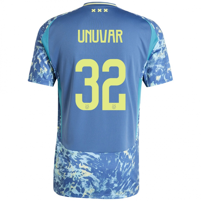 Kinderen Naci Ünüvar #32 Grijs Blauw Geel Uitshirt Uittenue 2024/25 T-Shirt