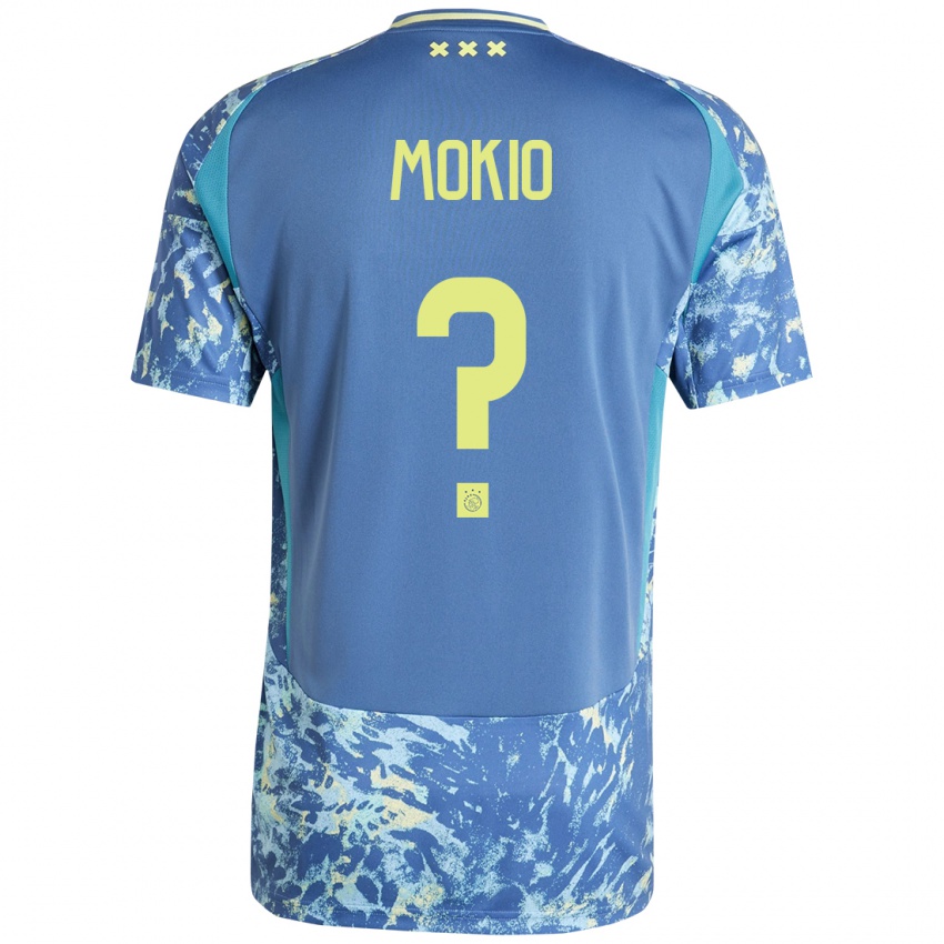 Kinderen Jorthy Mokio #0 Grijs Blauw Geel Uitshirt Uittenue 2024/25 T-Shirt