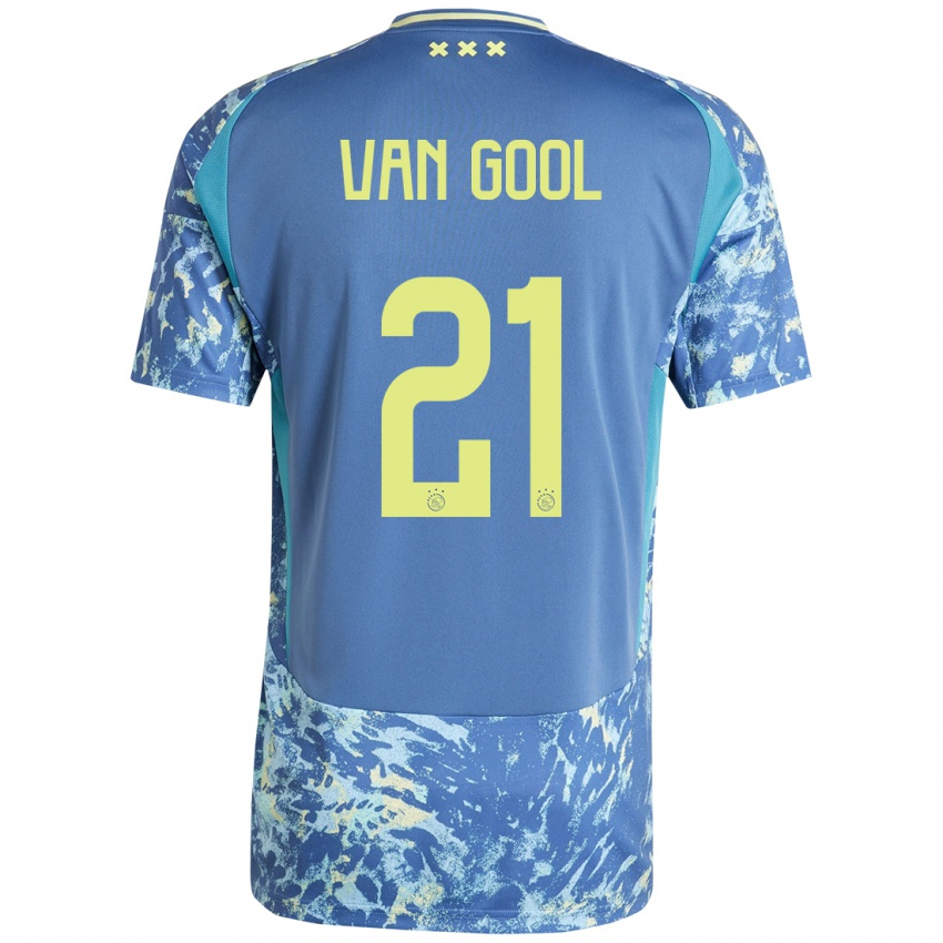 Kinderen Rosa Van Gool #21 Grijs Blauw Geel Uitshirt Uittenue 2024/25 T-Shirt