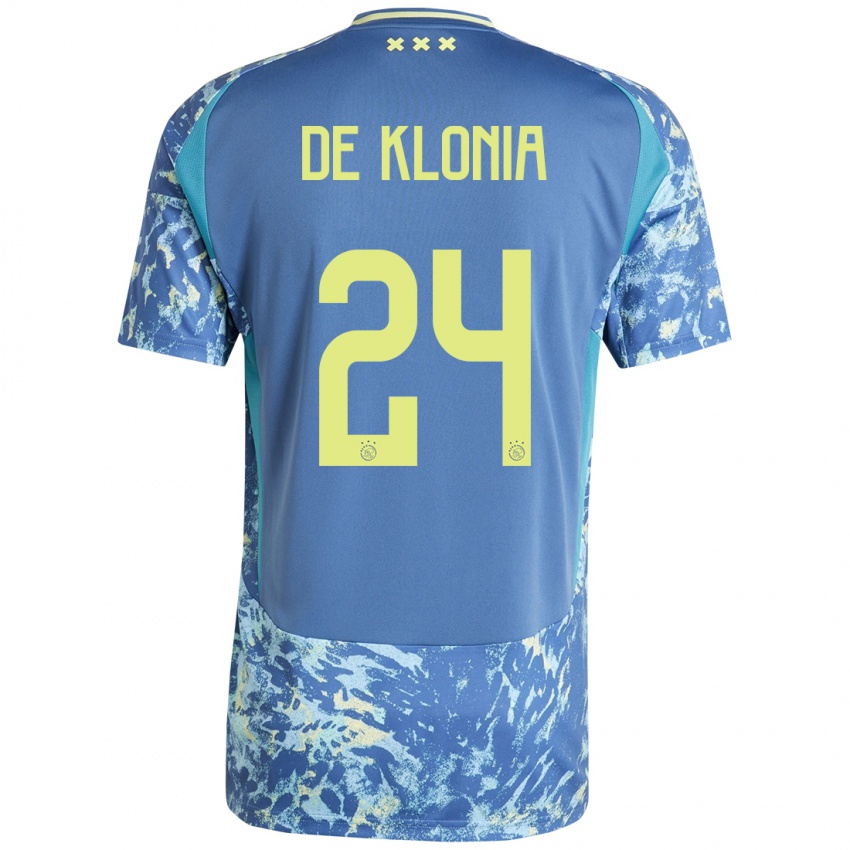 Kinderen Daliyah De Klonia #24 Grijs Blauw Geel Uitshirt Uittenue 2024/25 T-Shirt