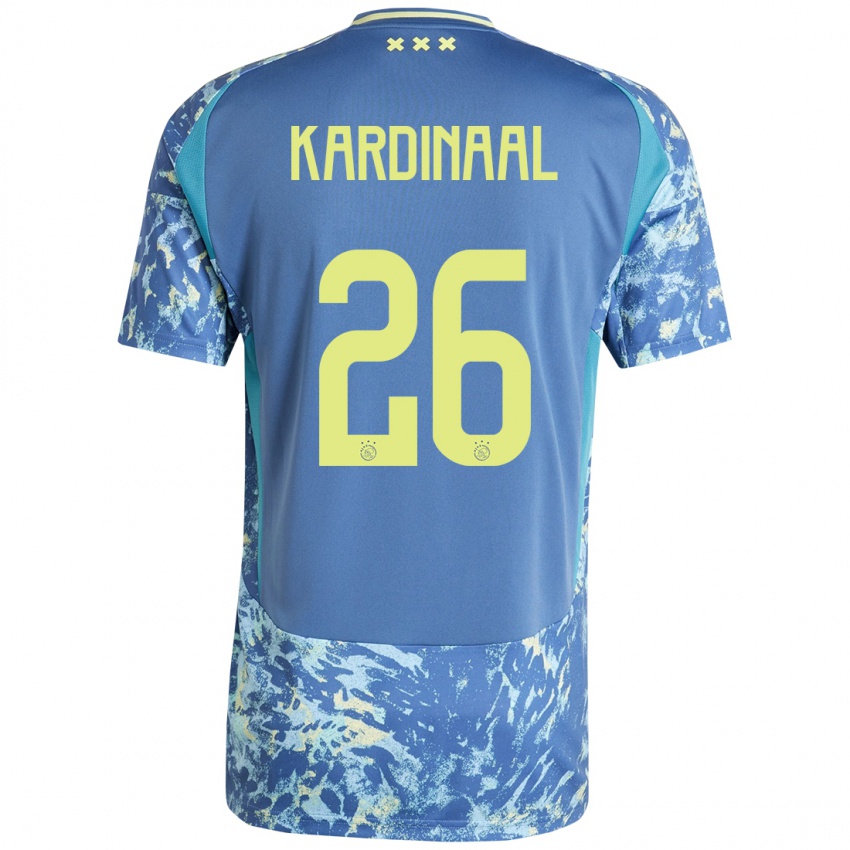 Kinderen Isa Kardinaal #26 Grijs Blauw Geel Uitshirt Uittenue 2024/25 T-Shirt