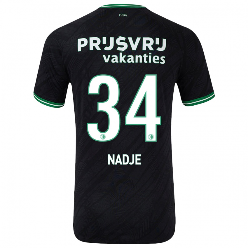 Kinderen Chris-Kévin Nadje #34 Zwart Groen Uitshirt Uittenue 2024/25 T-Shirt