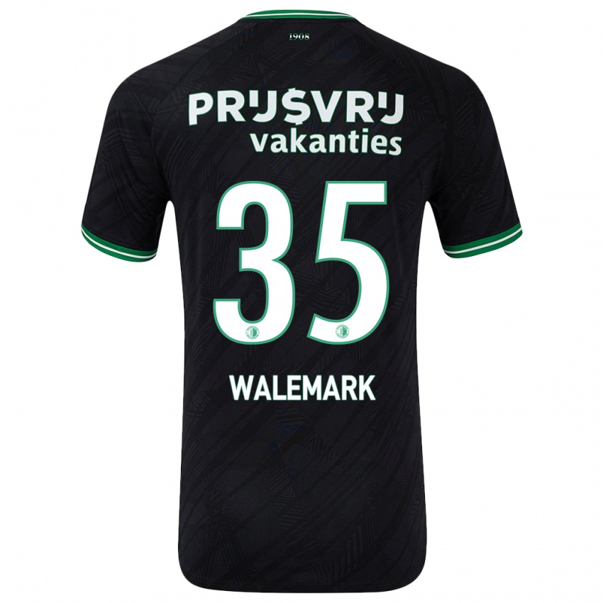 Kinderen Patrik Walemark #35 Zwart Groen Uitshirt Uittenue 2024/25 T-Shirt