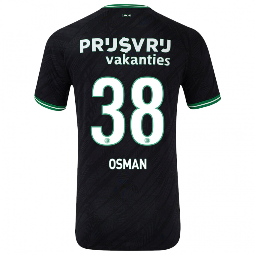 Kinderen Ibrahim Osman #38 Zwart Groen Uitshirt Uittenue 2024/25 T-Shirt